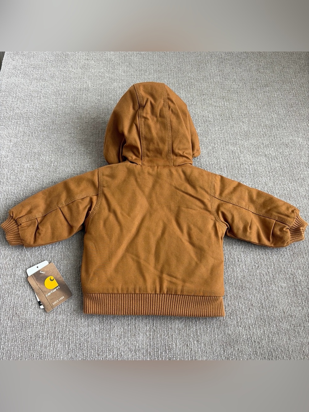 Carhartt Babies Sz 6 Months Full-Zip Insulated Hooded Canvas Jacket - Picture 5 of 7